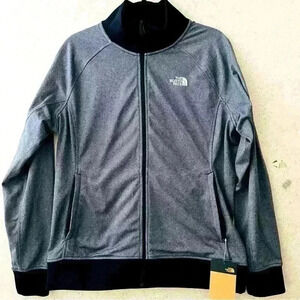 NORTH FACE XL NWT Women's Grey/Black  Exercise Soft Comfy Stretch Comfy Jacket
